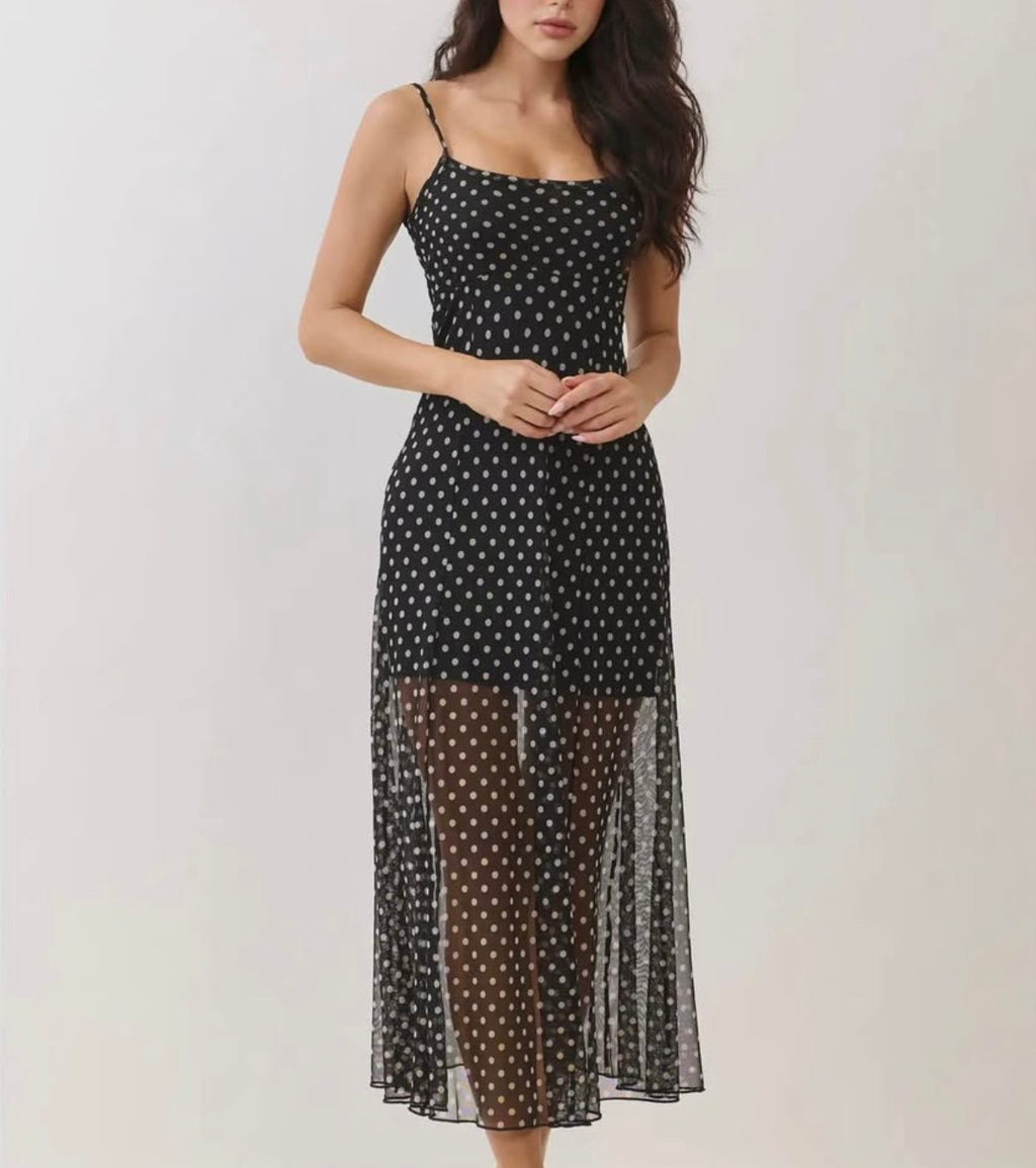 Clancy polka dot dress