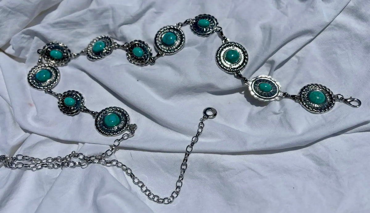Concho chain belt